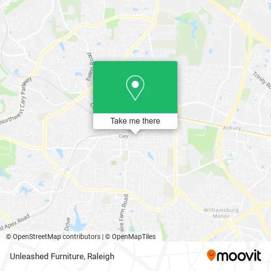 Mapa de Unleashed Furniture