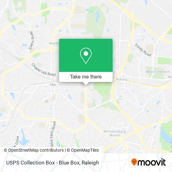 USPS Collection Box - Blue Box map