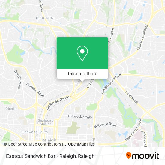 Mapa de Eastcut Sandwich Bar - Raleigh