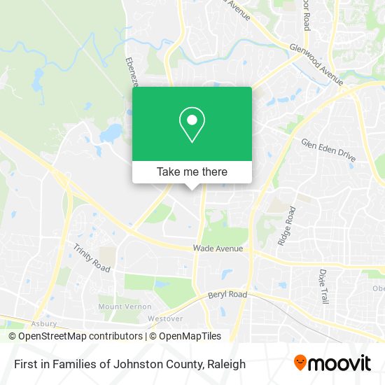 Mapa de First in Families of Johnston County