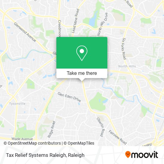Tax Relief Systems Raleigh map