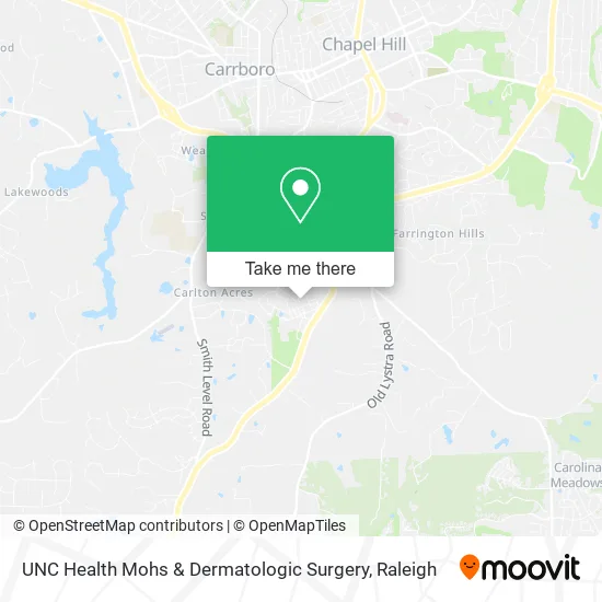 UNC Health Mohs & Dermatologic Surgery map