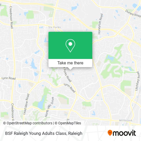 BSF Raleigh Young Adults Class map