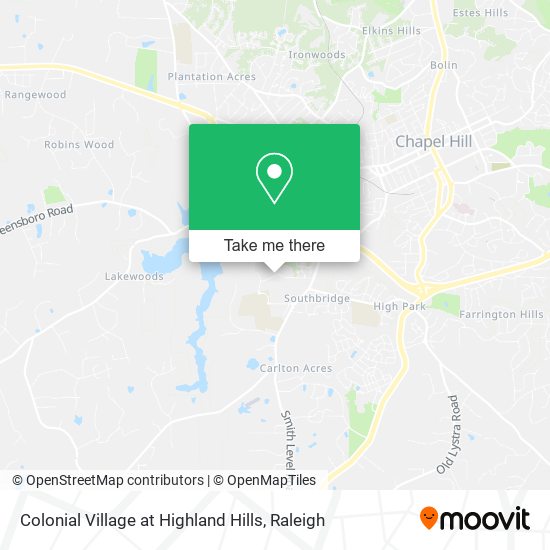 Colonial Village at Highland Hills map