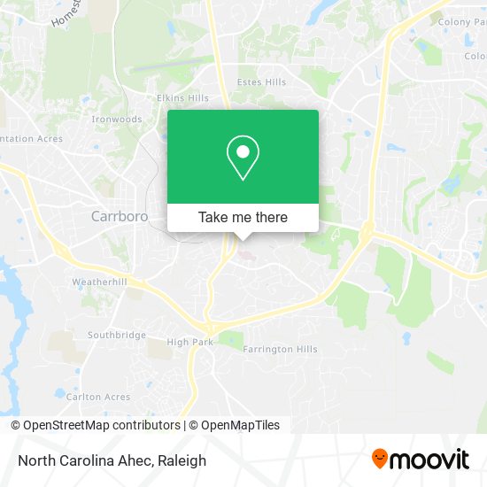 Mapa de North Carolina Ahec