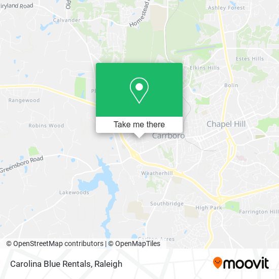 Carolina Blue Rentals map