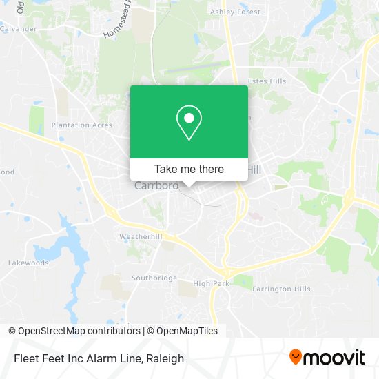 Fleet Feet Inc Alarm Line map