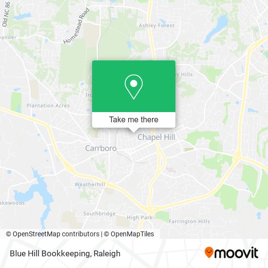 Blue Hill Bookkeeping map