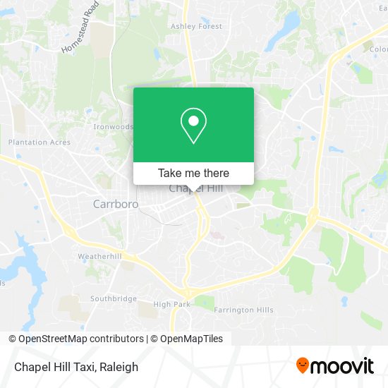 Chapel Hill Taxi map