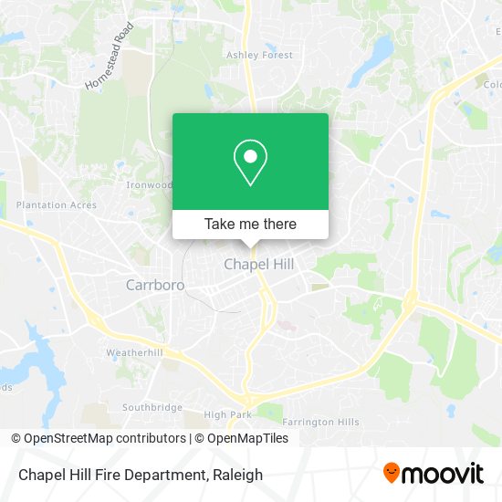 Chapel Hill Fire Department map