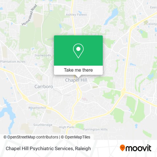 Chapel Hill Psychiatric Services map