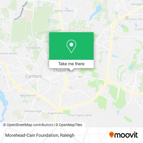 Mapa de Morehead-Cain Foundation