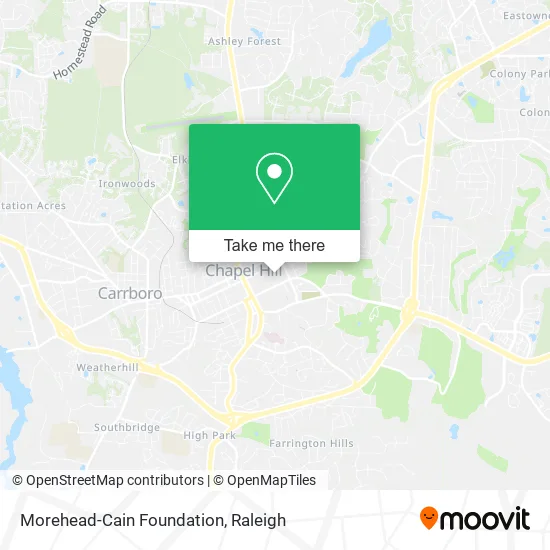 Morehead-Cain Foundation map