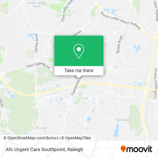 Mapa de Afc Urgent Care Southpoint