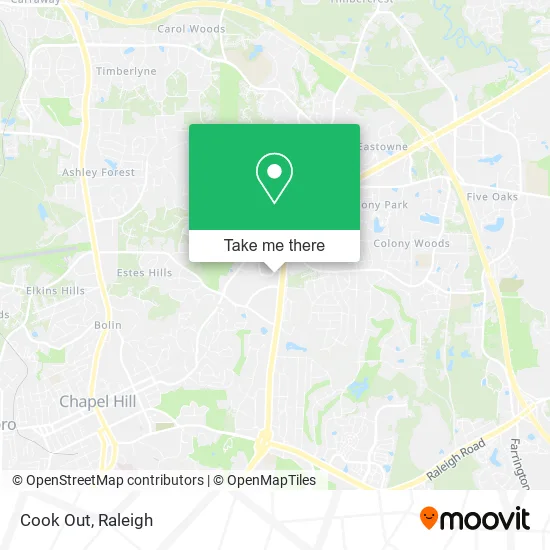 Cook Out map