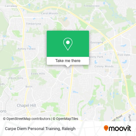 Carpe Diem Personal Training map