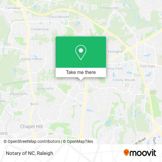 Notary of NC map