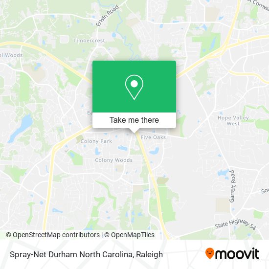 Mapa de Spray-Net Durham North Carolina