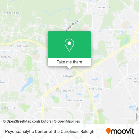 Mapa de Psychoanalytic Center of the Carolinas