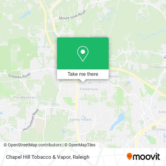Mapa de Chapel Hill Tobacco & Vapor
