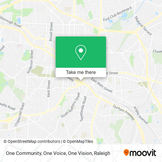 One Community, One Voice, One Vision map