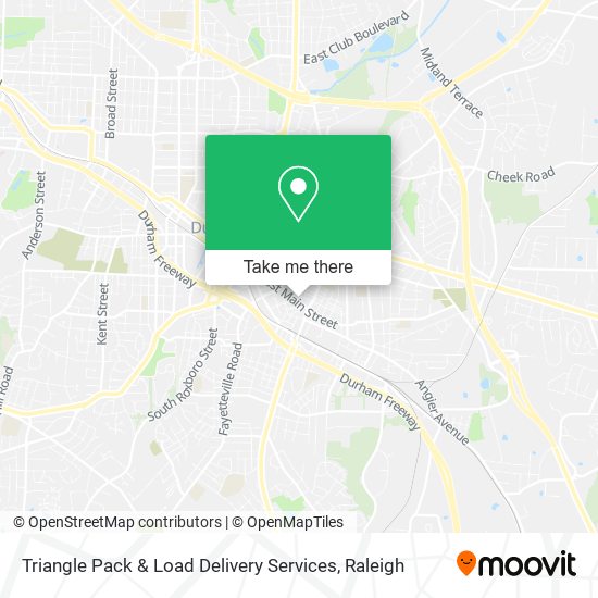 Mapa de Triangle Pack & Load Delivery Services