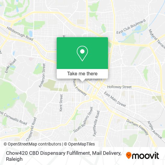 Chow420 CBD Dispensary Fulfillment, Mail Delivery map