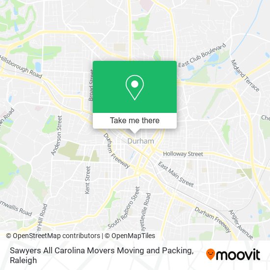 Sawyers All Carolina Movers Moving and Packing map