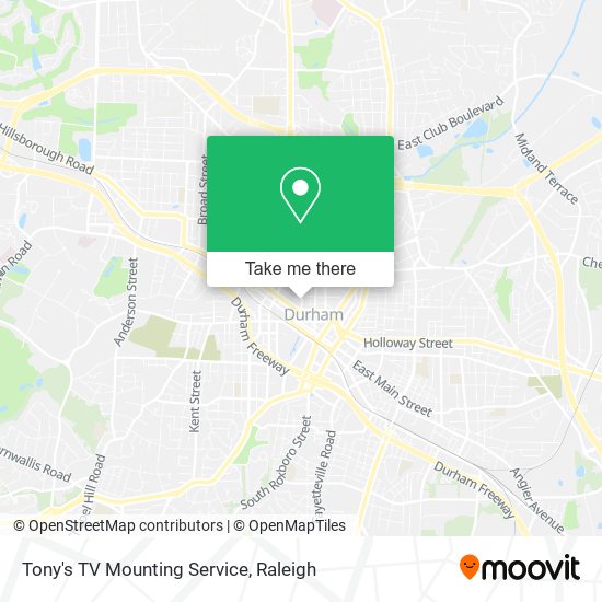 Tony's TV Mounting Service map