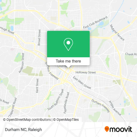 Durham NC map