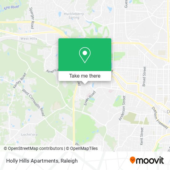 Mapa de Holly Hills Apartments