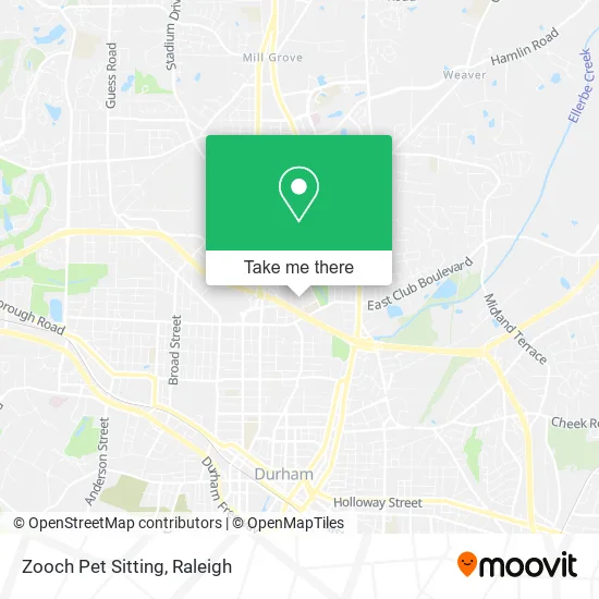 Zooch Pet Sitting map