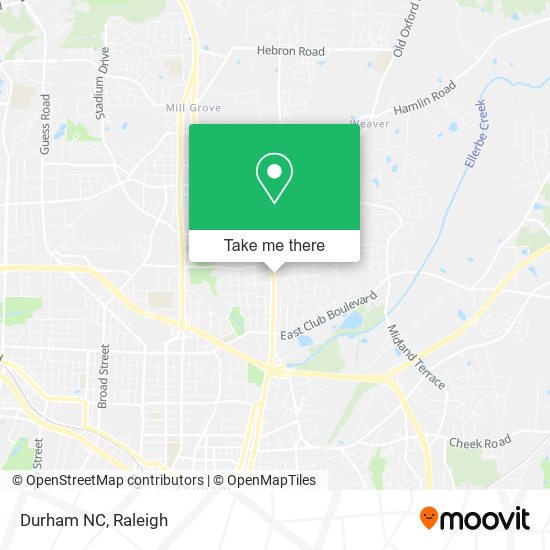 Mapa de Durham NC
