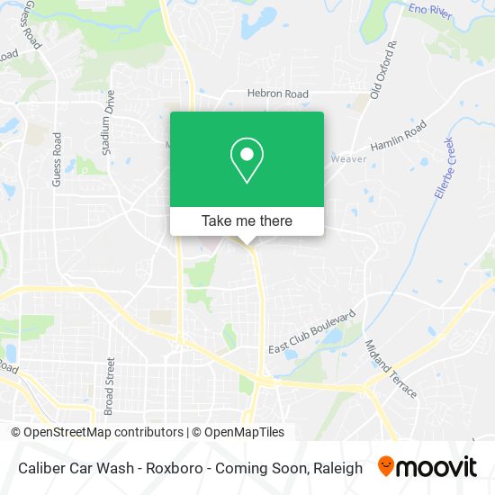 Mapa de Caliber Car Wash - Roxboro - Coming Soon