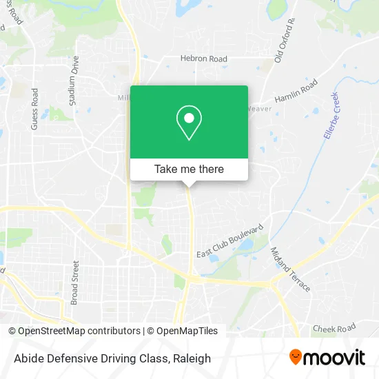 Abide Defensive Driving Class map