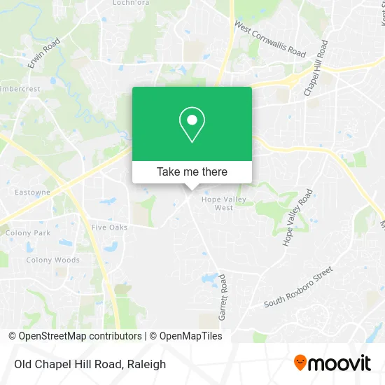 Old Chapel Hill Road map