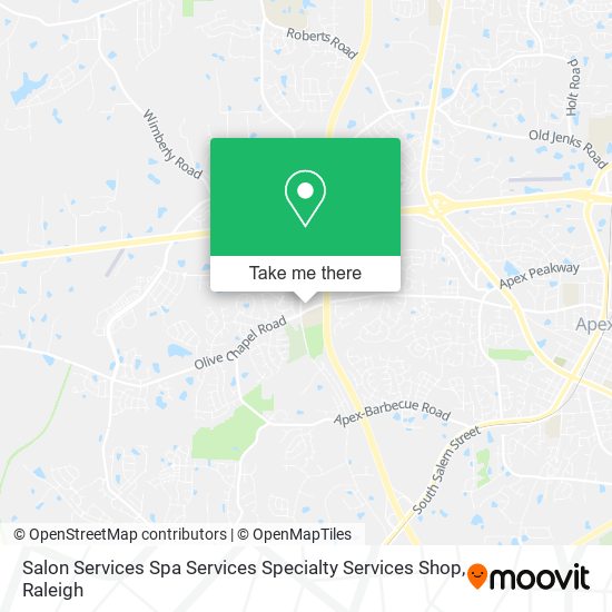 Mapa de Salon Services Spa Services Specialty Services Shop