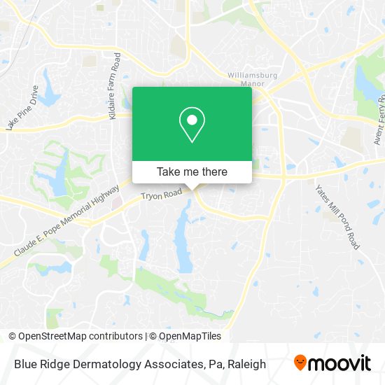 How to get to Blue Ridge Dermatology Associates, Pa in Cary by bus?