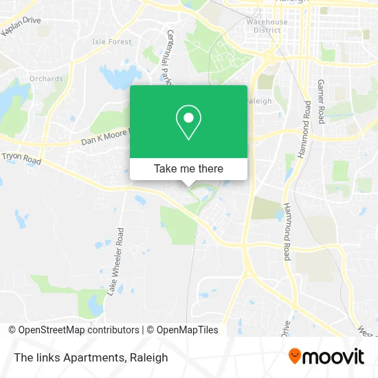The links Apartments map