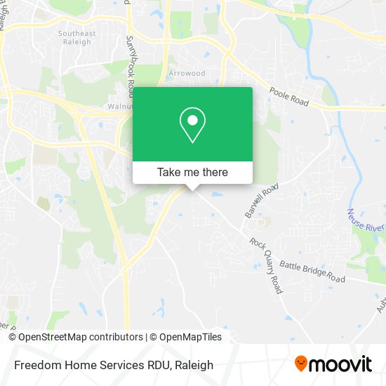 Freedom Home Services RDU map
