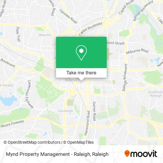 Mynd Property Management - Raleigh map