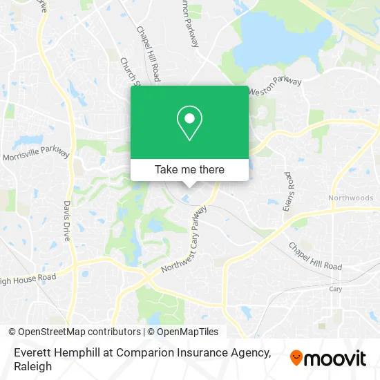 Everett Hemphill at Comparion Insurance Agency map