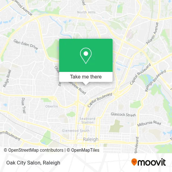 Oak City Salon map