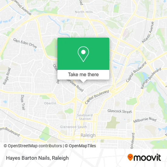 Hayes Barton Nails map