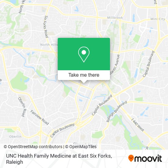 UNC Health Family Medicine at East Six Forks map