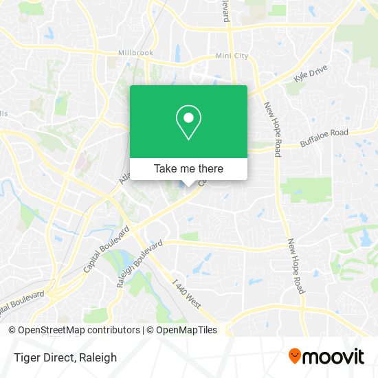 Tiger Direct map