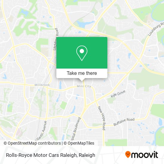 Rolls-Royce Motor Cars Raleigh map