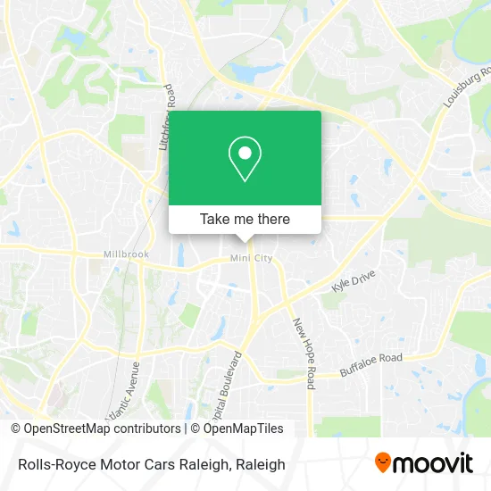 Rolls-Royce Motor Cars Raleigh map