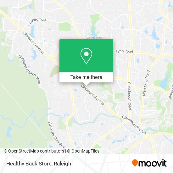 Healthy Back Store map