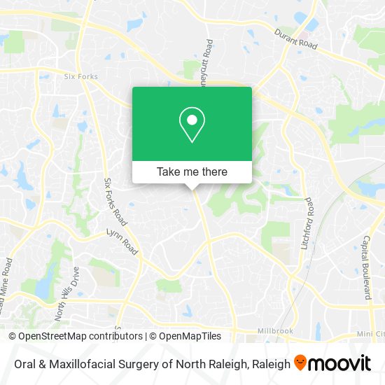 Oral & Maxillofacial Surgery of North Raleigh map